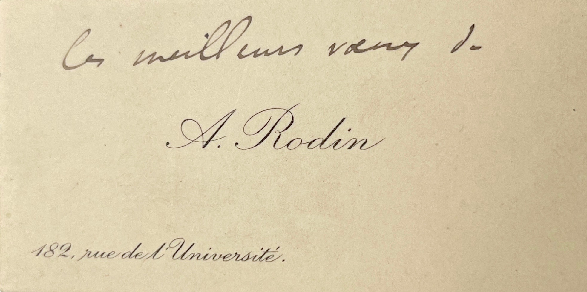 Les voeux d’Auguste Rodin