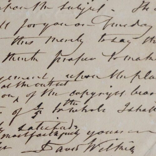 Lettre autographe signée du peintre anglais David Wilkie