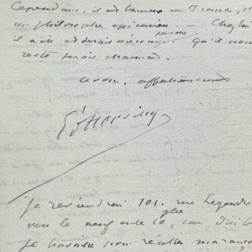 Longue et curieuse lettre d'Ernest d'Hervilly