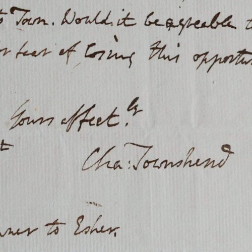 Charles Townsend annonce le départ au Canada du lieutenant Rogers