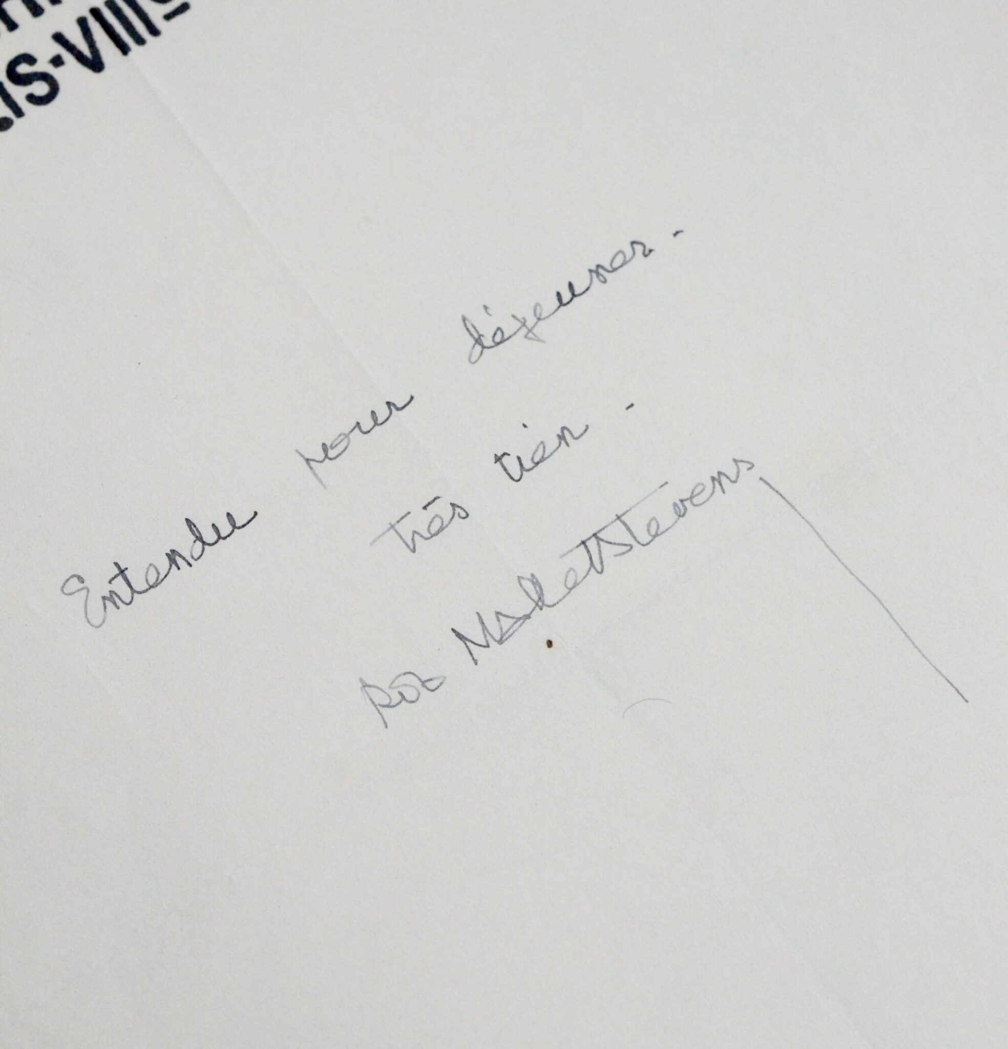 Rare et beau document de la main de l’architecte Robert Mallet-Stevens