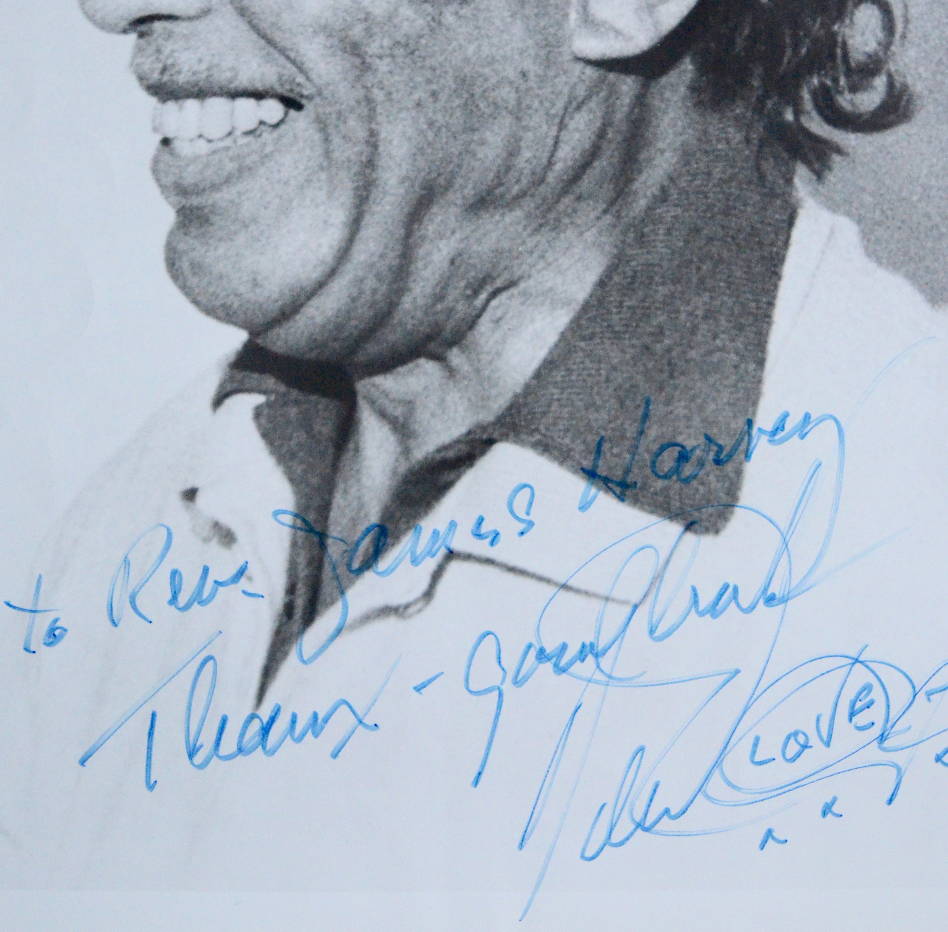 Beau et grand portrait dédicacé du jazzman Duke Ellington