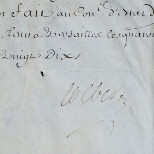 Colbert de Seigneley autorizzò la vendita delle merci ottenute dalla cattura di due navi inglesi nel 1690
