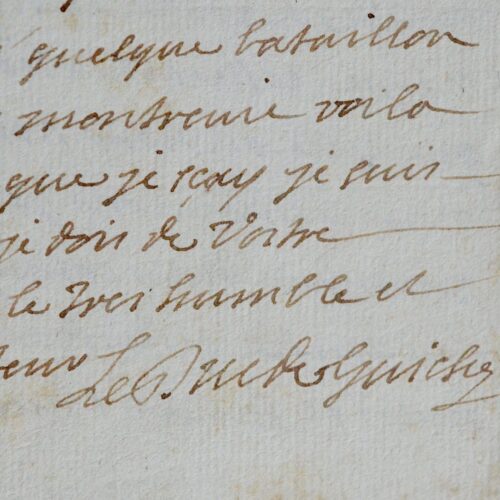 Le duc de Guiche détaille les manoeuvres de l'armée française autour d'Arras en 1710