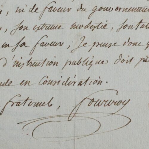 Fourcroy soutient le peintre Antoine Vestier pour obtenir un logement au Louvre