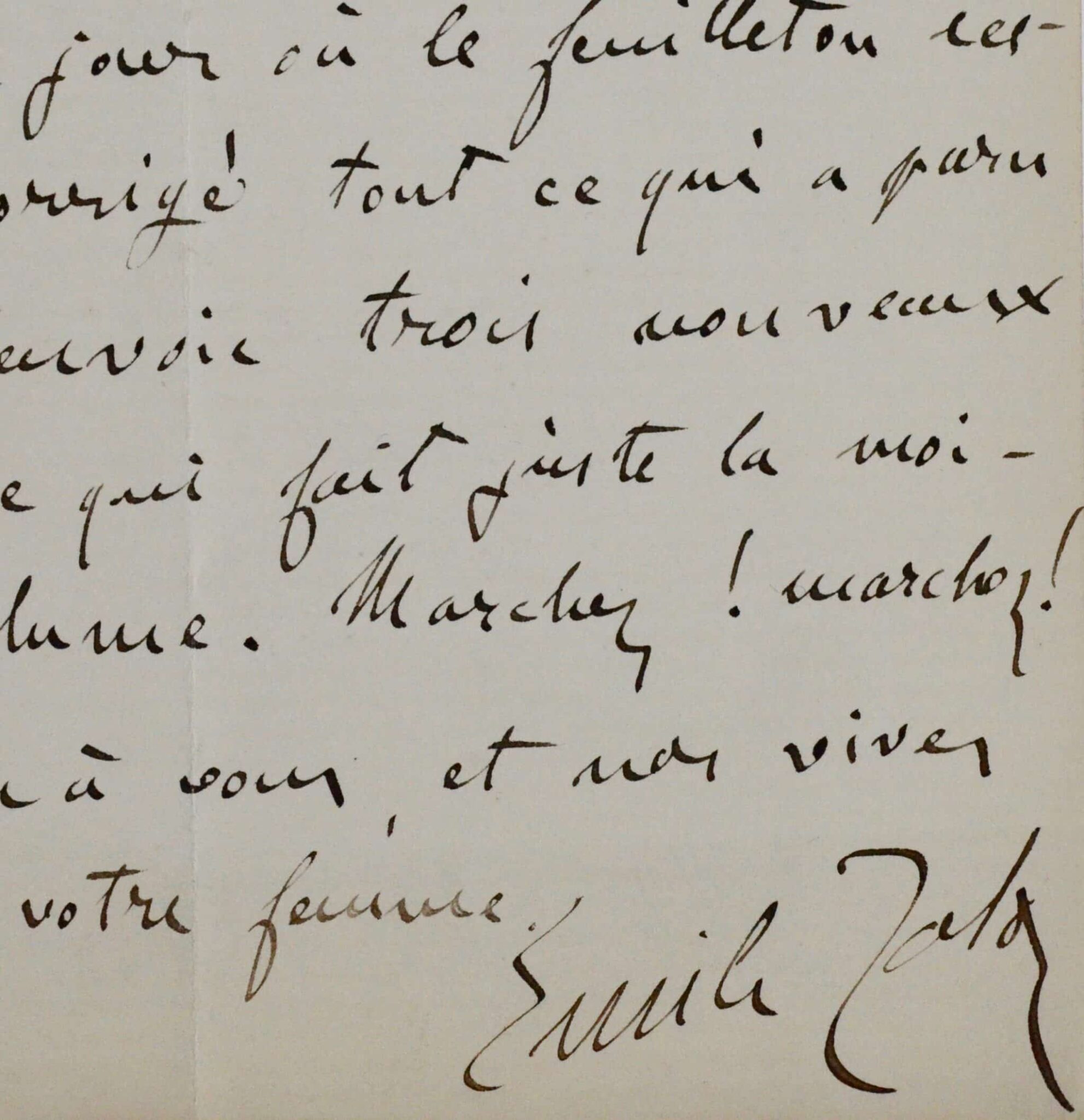 Jolie lettre de Zola sur l’écriture de Nana