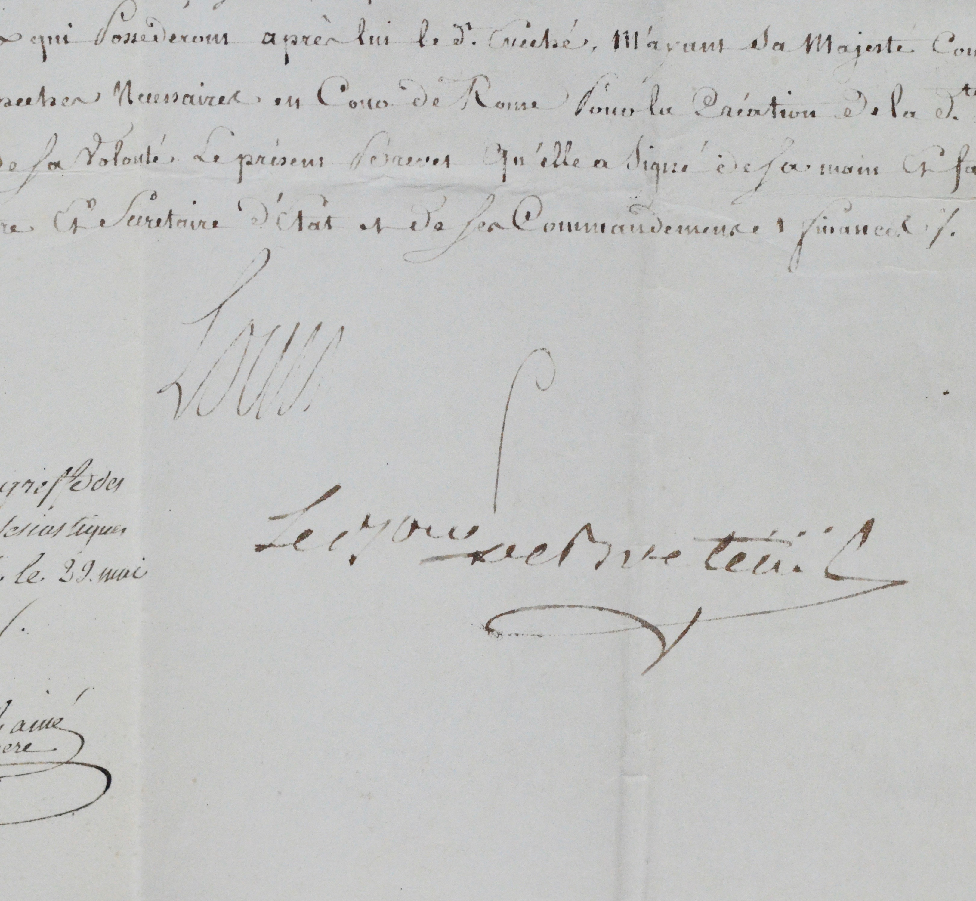 Louis XVI accorde une pension sur l’évêché de La Rochelle au vicaire de Bordeaux Michel de Majance de Camiran