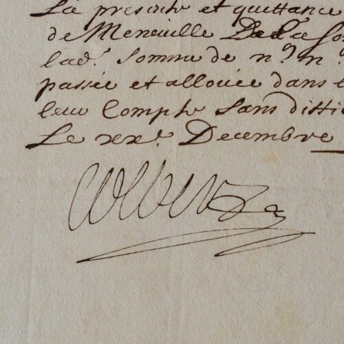 Charles Colbert de Croissy donne des instructions pour le paiement d'une pension sur l'abbaye de Saint-Lucien de Beauvais