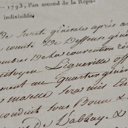 Ordre d'arrestation du général René-Charles de Ligneville, le 1er avril 1793