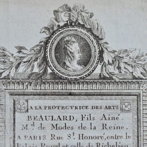Deux belles factures illustrées du marchand de mode de Marie-Antoinette, Beaulard, pour le Prince de Wurtemberg
