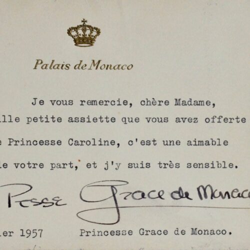 Les remerciements de Grace de Monaco après la naissance de la Princesse Caroline