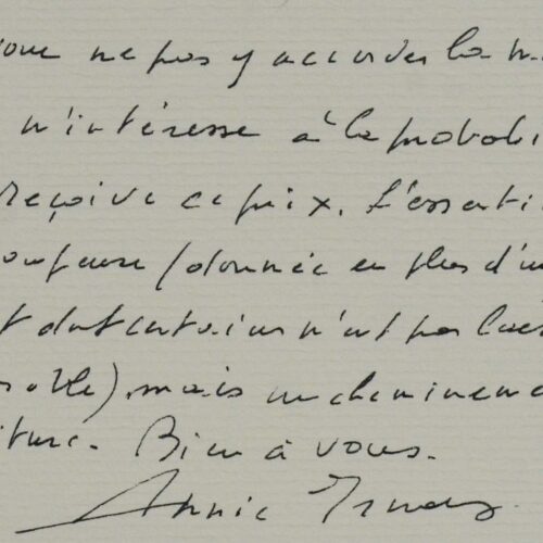 Annie Ernaux disparages the Nobel Prize in Literature, which she would nevertheless be awarded four years later