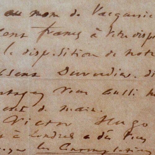 A beautiful letter from Victor Hugo to Charles Ribeyrolles about Les Contemplations and the help he provides to exiles