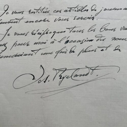 Le compositeur brugeois Joseph Ryelandt remercie un pianiste pour son interprétation du Nocturne pour piano n° 4