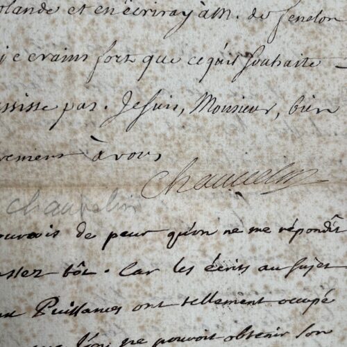 Longue réponse de l'abbé d'Olivet à la suite d'une lettre de Chauvelin, au sujet de Jean-Baptiste Rousseau