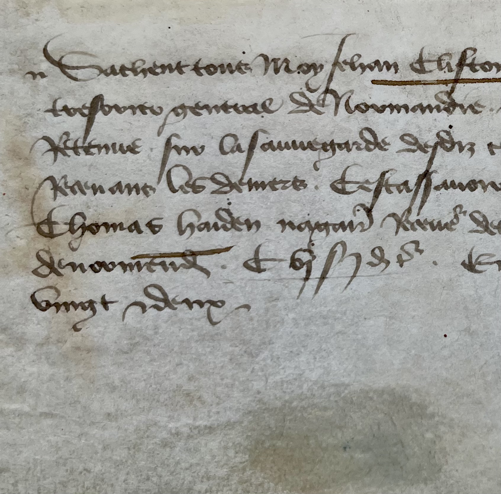 Rare charte de 1422 datant de l’occupation anglaise de Vire