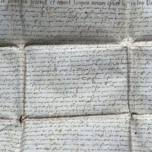 Charte de 1539 sur la Creuse : Jehan de Luchapt, seigneur de Parsac vend plusieurs rentes et assises à Jarnages