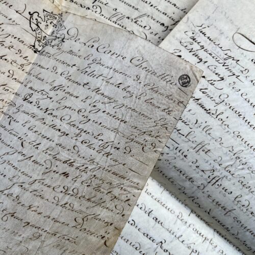Trois documents du XVIIIe sur le domaine de Chambord et la famille Johanne de La Carre de Saumery