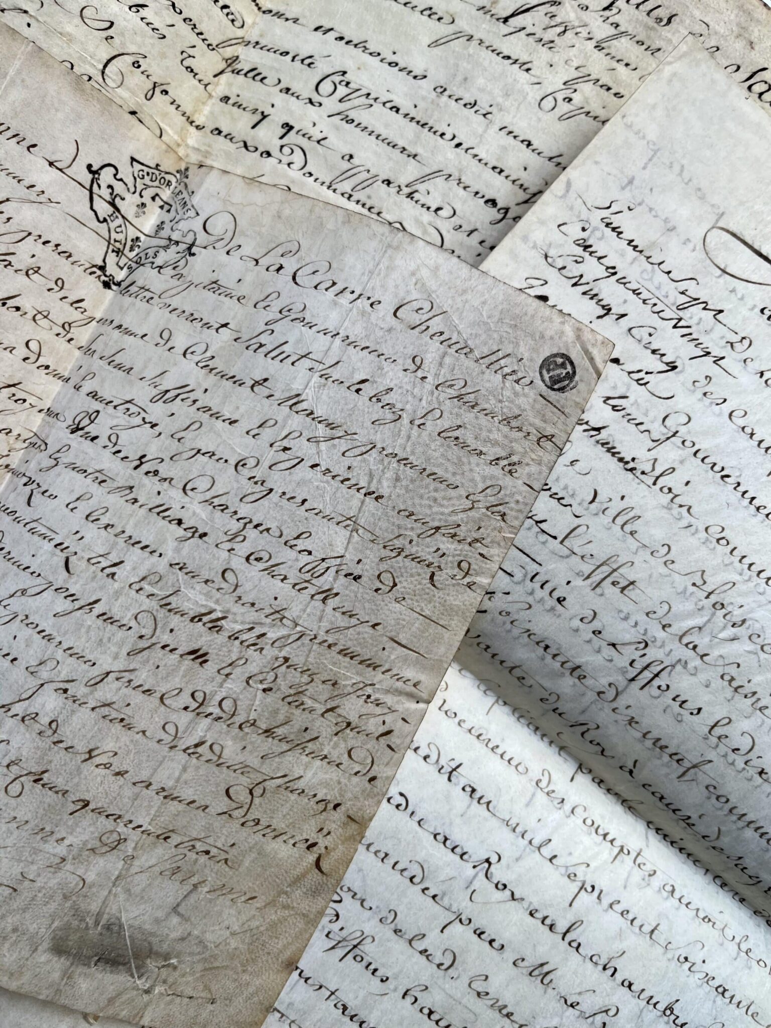Trois documents du XVIIIe sur le domaine de Chambord et la famille Johanne de La Carre de Saumery