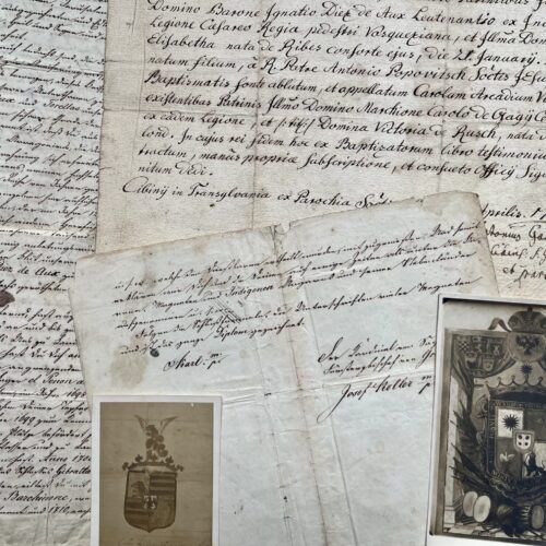 Pièce signée par Antonius Gallob, supérieur de la paroisse de Sibiu en Transylvanie