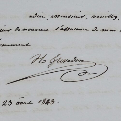 Henri Grévedon réalise le portrait de la duchesse d'Orléans et reçoit un ouvrage de métaphysique