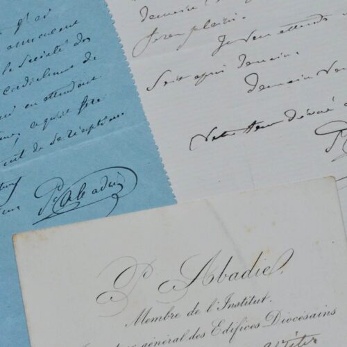 Correspondance de l'architecte du Sacré-Coeur de Montmartre, Paul Abadie, à son confrère Édouard Corroyer