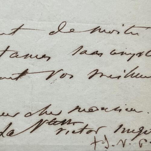 Lettre amicale d'Adèle Hugo, femme du poète, à Henry Didier