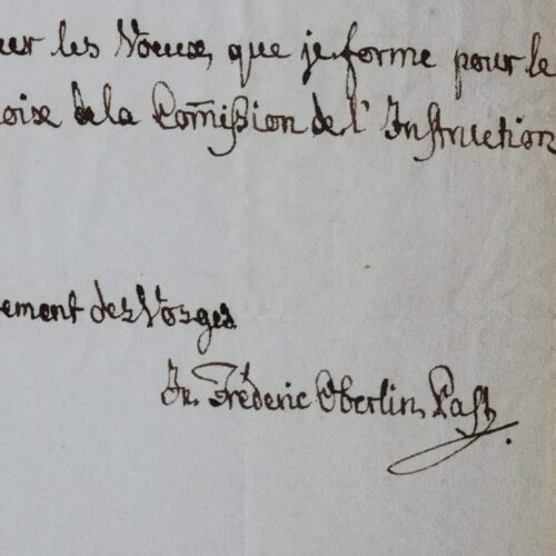 Le pasteur Jean-Frédéric Oberlin recommande deux autres pasteurs