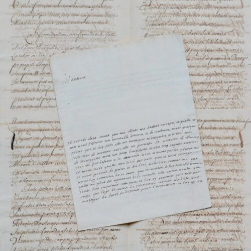 Manuscrit du Père Claude Lion, de Marseille, célébrant la prise de Brisach par le duc de Bourgogne