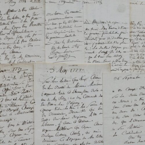 Correspondance de 7 lettres du baron de Pradt, noble de Haute-Auvergne (XVIIIe, Cantal)