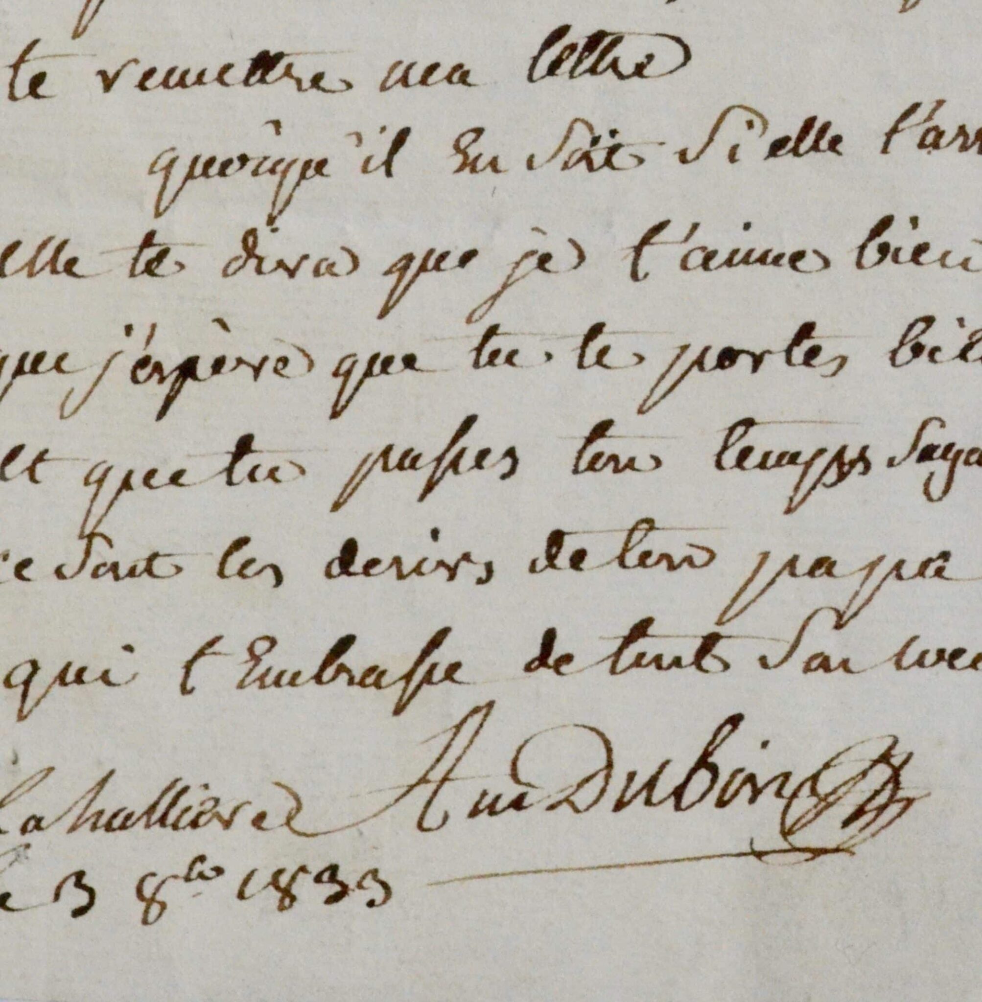 Affectueuse lettre de l’obstétricien Antoine Dubois à son petit-fils, Louis Grangier de La Marinière