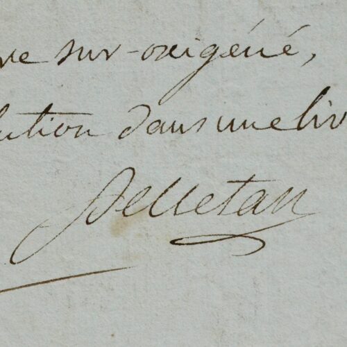 Curieuse ordonnance médicale du chirurgien Philippe-Jean Pelletan, datée de mai 1804