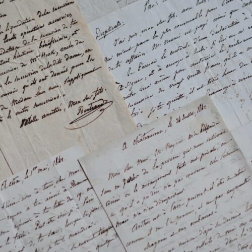 Belle correspondance de 6 lettres du général Bertrand, à son fils Henri
