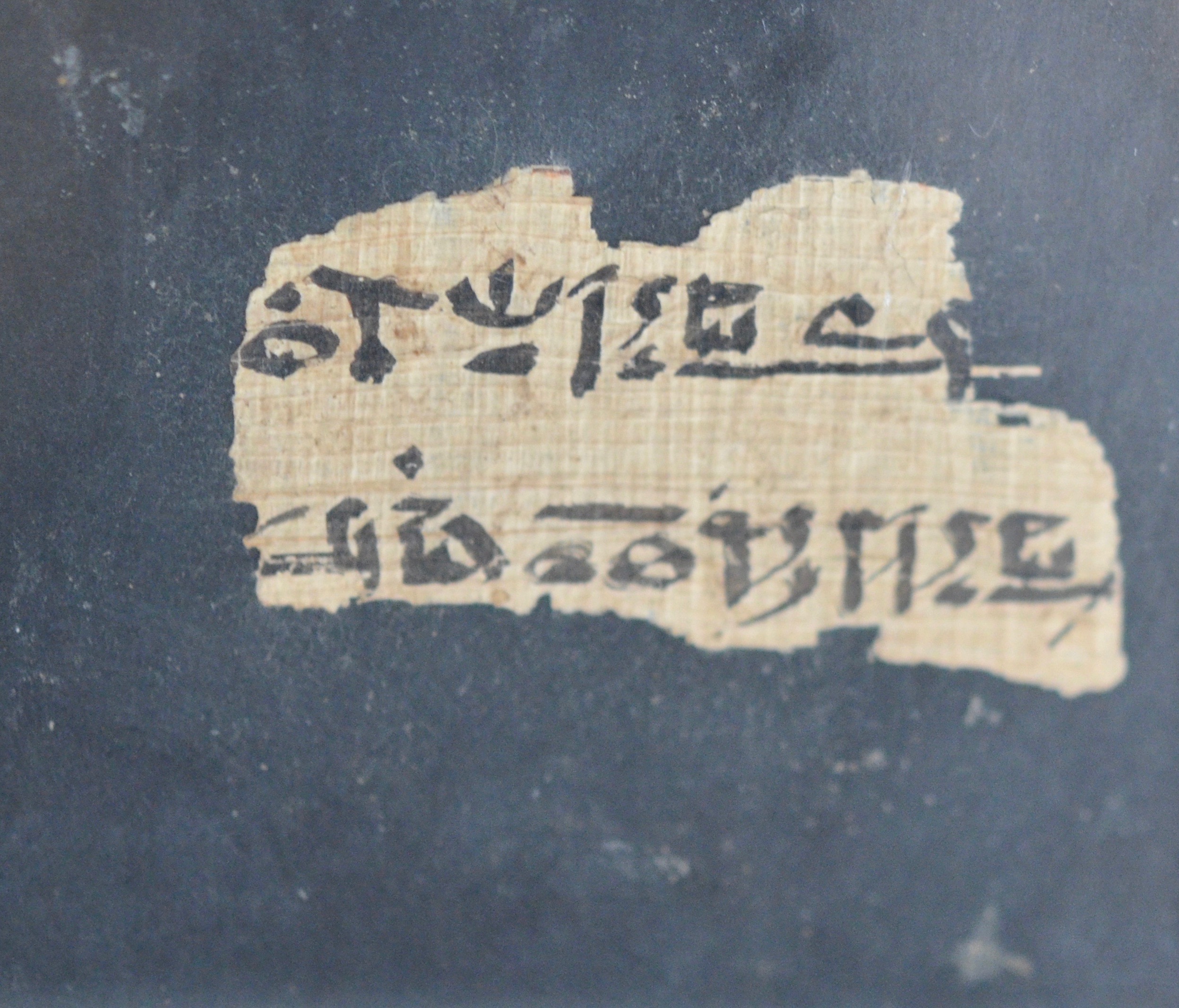 Fragment de papyrus égyptien, en hiératique, de l’époque ptolémaïque