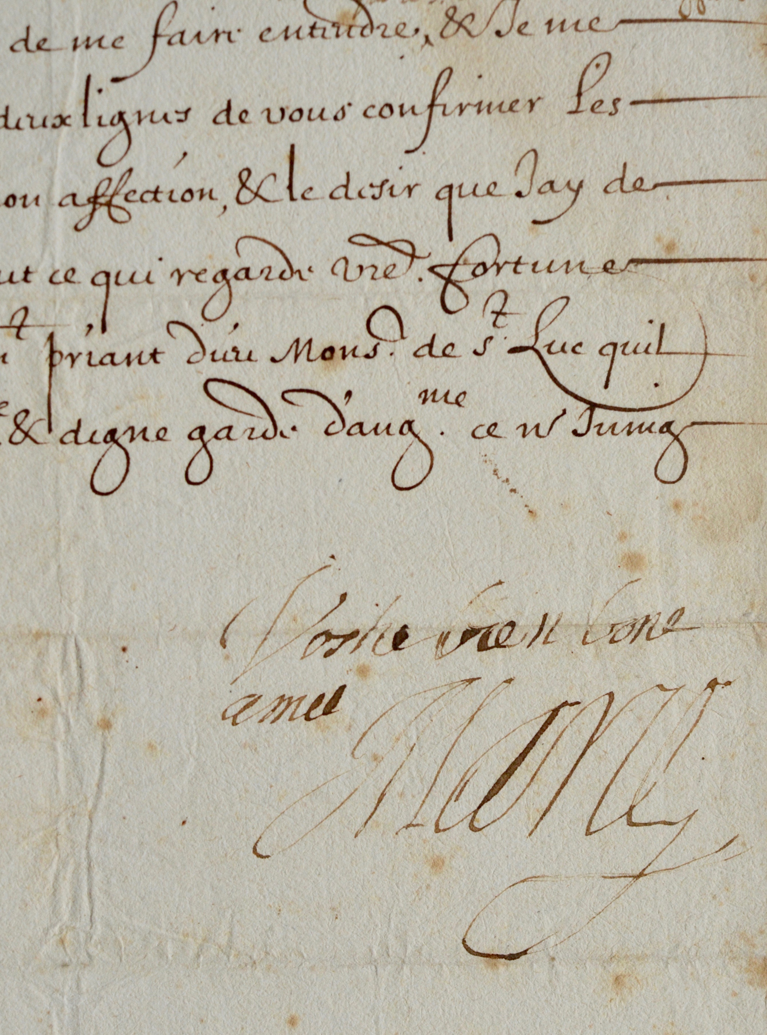Rare lettre de Marie de Médicis écrite d’Angoulême après son évasion du château de Blois