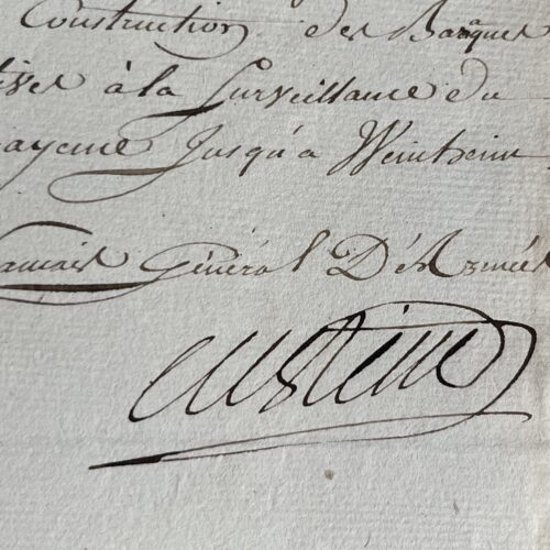 Bel ensemble de 8 documents relatifs au général Adam-Philippe de Custine dont un signé par lui