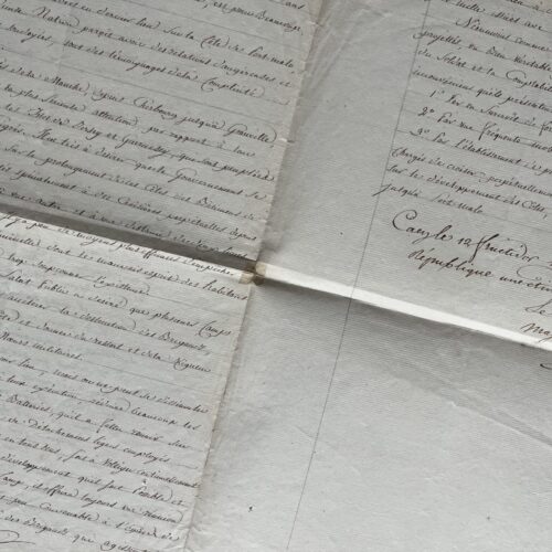Rapport manuscrit de fructidor an 2 sur la situation des Chouans en Basse-Normandie