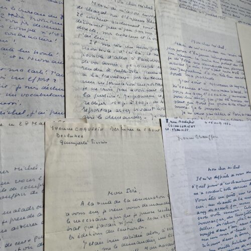 12 lettres de l'écrivaine catholique Yvonne Chauffin à Michel de Saint-Pierre