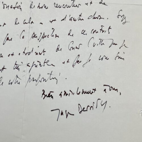 Jacques Derrida era interessato a una serie di conferenze in Belgio