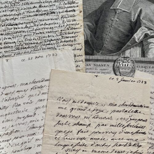Correspondance de 4 lettres de l'évêque de Senez, Jean Soanen, en exil à La Chaise-Dieu