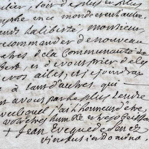 Lettre de Jean Soanen, évêque de Senez, écrite de son exil à La Chaise-Dieu