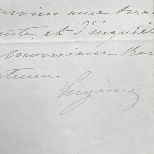 Una commovente lettera dell'imperatrice Eugenia sulla partenza del Principe Imperiale per l'Africa
