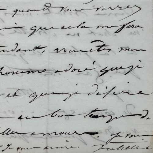 Juliette Drouet dit son désir et son amour à Victor Hugo
