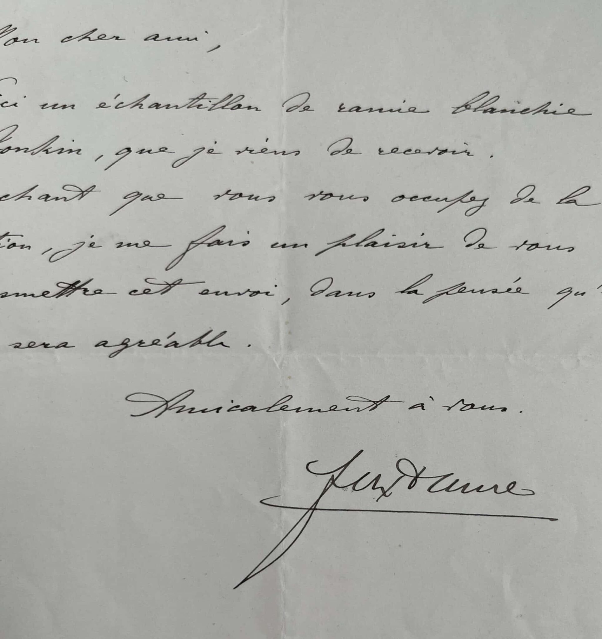 Félix Faure offre à Napoléon Ney de la ramie du Tonkin