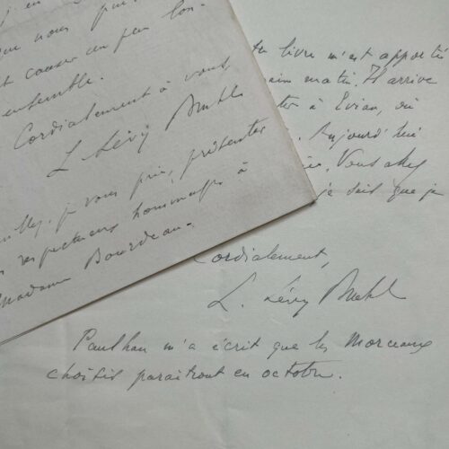 Lucien Lévy-Bruhl, qui s'apprête à faire paraître "L'Allemagne depuis Leibnitz", doute de son travail