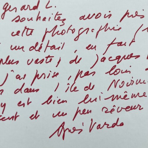 Agnès Varda commente une photo de Jacques Demy prise par elle
