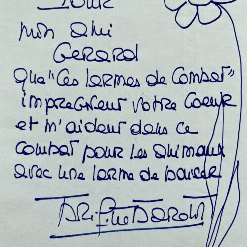 Une "larme de baiser" de Brigitte Bardot pour son combat dans la défense des animaux