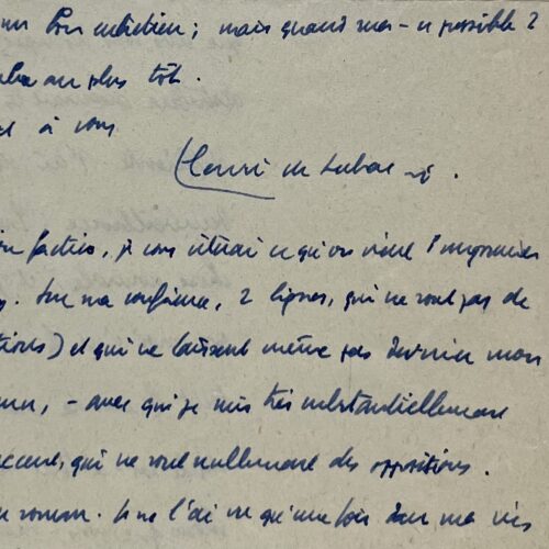 Le théologien catholique Henri de Lubac se défend de ses rapports avec PaulVI