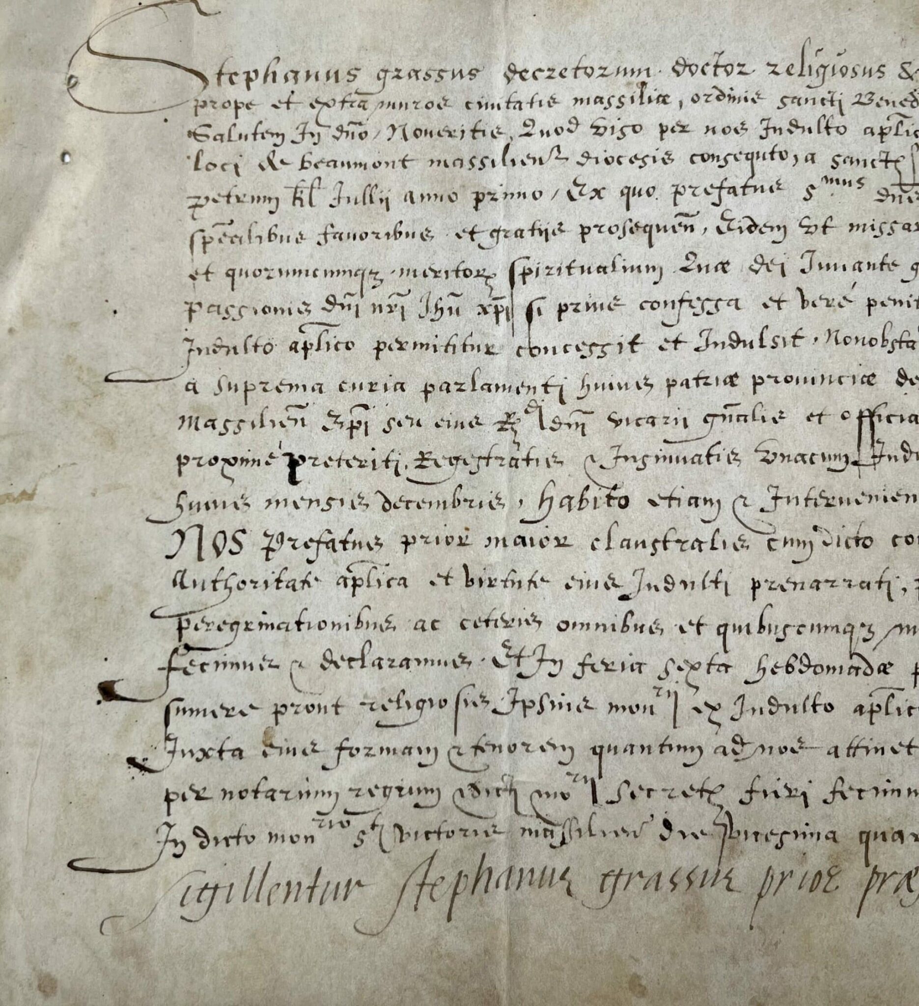 Renée de Rieux devient bienfaitrice de l’Abbaye bénédictine de Saint-Victor de Marseille