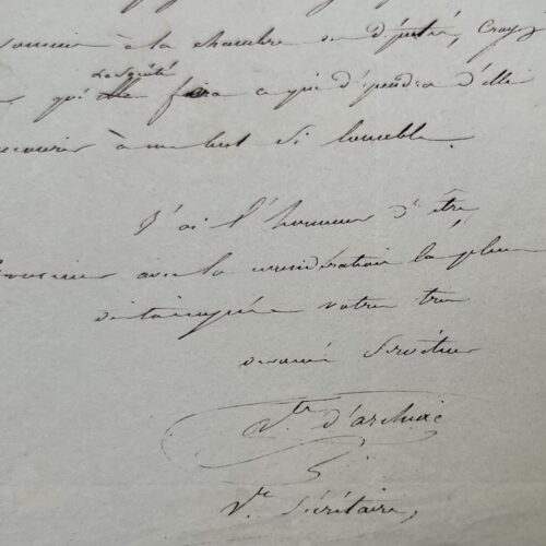 Adolphe d'Archiac s'exprime au nom de la Société Géologique de France